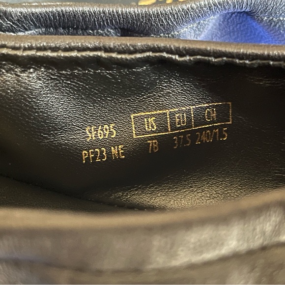 STUART WEITZMAN Bardot Nappa Leather Ballet FLats, Black, 7B (Run Narrow!) - Picture 6 of 8